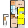 メゾン　プティフォンティーヌⅡ 2LDKの間取り
