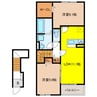 レディアⅡ　B 2LDKの間取り