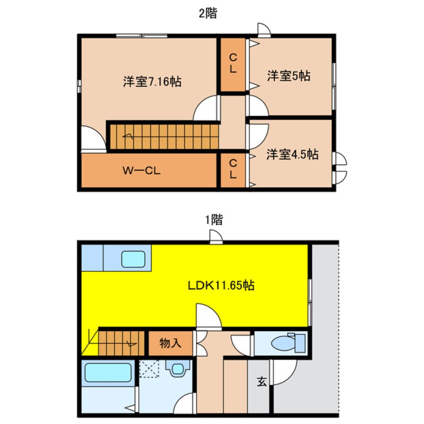 間取図 バードガーデン 南一色町