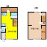 ガク田加藤貸家 1LDKの間取り