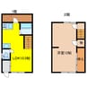 ガク田加藤貸家 1LDKの間取り