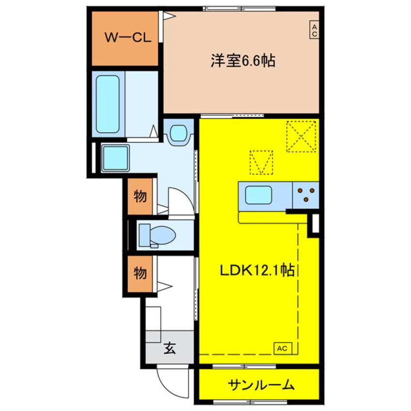 間取図 フィオーレ加賀野　A