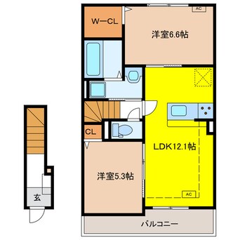 間取図 フィオーレ加賀野　A