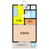 アムールアミィ 1Kの間取り