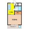 アムールアミィ 1Kの間取り