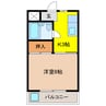 アムールアミィ 1Kの間取り
