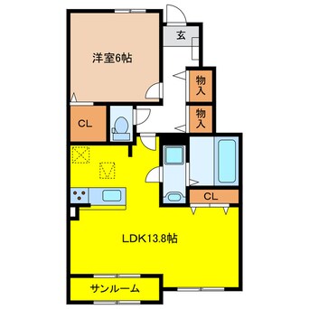 間取図 コンフォート長松Ⅰ