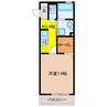 LUANA林町 1Kの間取り