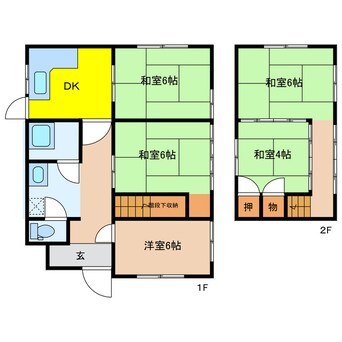 間取図 大垣市池尻町貸家