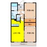 セレニータB 2LDKの間取り