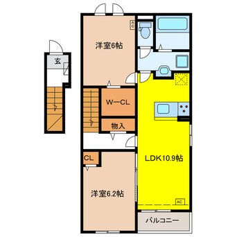 間取図 サンライズ　ワン　A