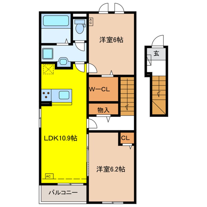 間取図 サンライズ　ワン　A