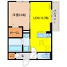 D-ROOM南高橋町EAST 1LDKの間取り