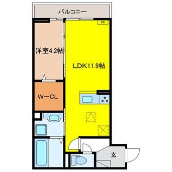 間取図 D-ROOM南高橋町WEST