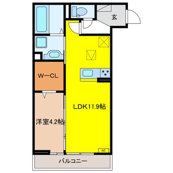 間取図 D-ROOM南高橋町WEST