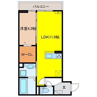 間取図 D-ROOM南高橋町WEST