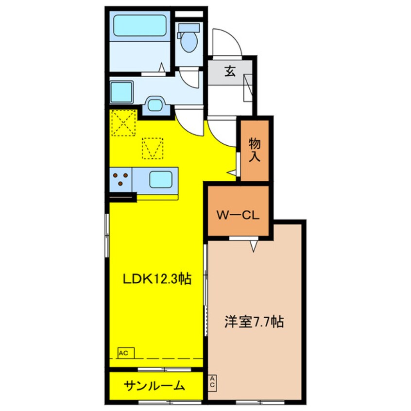 間取図 Lei（レイ）a