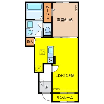 間取図 トリエステ　B