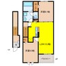 クレール・恵 2LDKの間取り