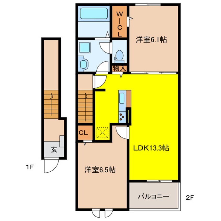 間取図 クレール・恵