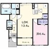 アリエッタⅡ 1LDKの間取り