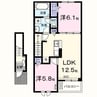 コンフォート新開 2LDKの間取り