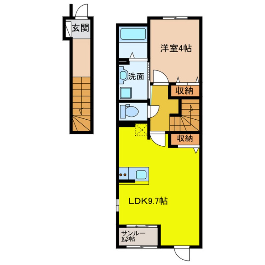 間取図 ケセラセラ　サン