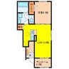モナ　ｂ 1LDKの間取り