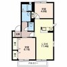シャンベールB 2LDKの間取り