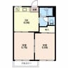 グリーンヒルズD 2DKの間取り