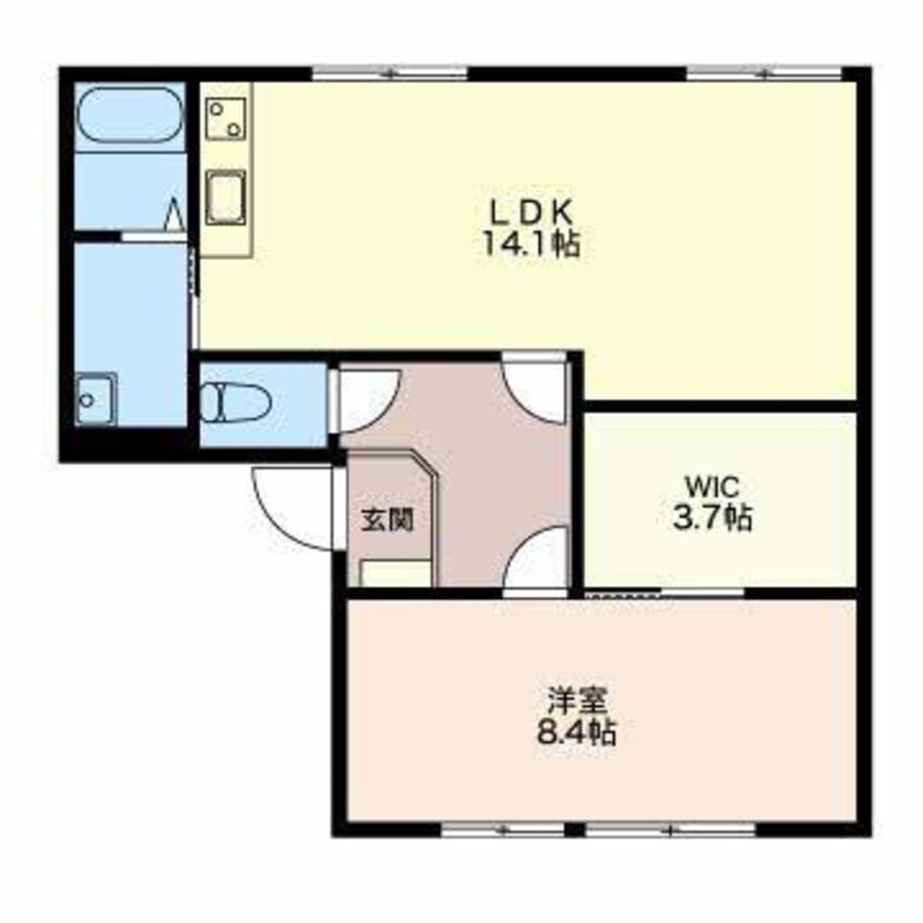 間取図 プロムナードFUKUTA  A