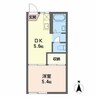 タウニィ富士 1DKの間取り