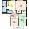 エーデルハイムB 3Kの間取り