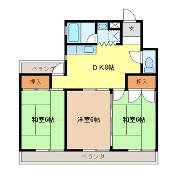 間取図 第二サンハイツ戸崎