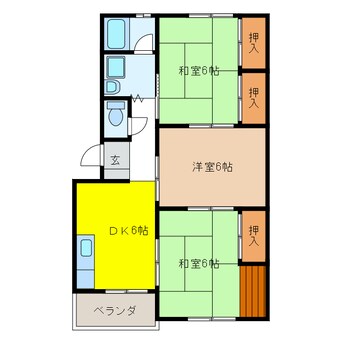 間取図 戸崎第３ビル　北棟