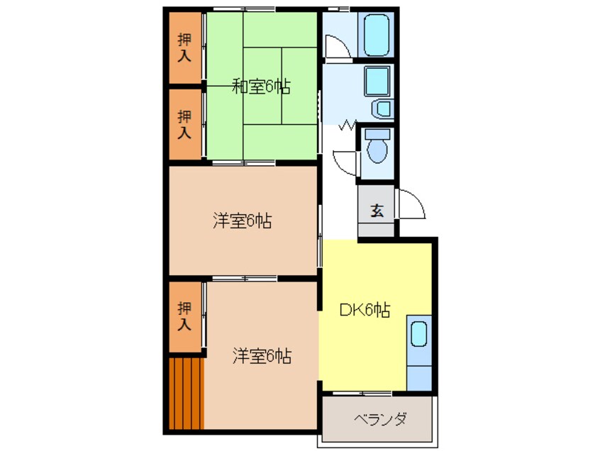 間取図 戸崎第３ビル　北棟