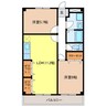アンティエール 2LDKの間取り