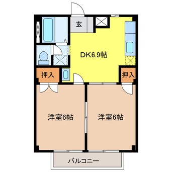 間取図 コーポ日比野Ｄ