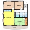 メゾンハラセⅡ 3LDKの間取り