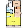 セラミック加藤Ⅲ 2LDKの間取り