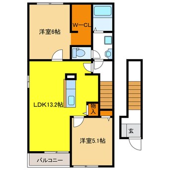 間取図 ベルソレイユⅠ