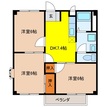 間取図 サンハイツ ハヤシⅡ