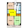 三宅ハイツ 3DKの間取り