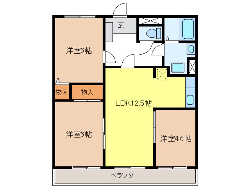 間取図 シャンブル西岐阜