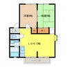 サンビレッジ浅野 2LDKの間取り