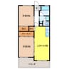 杉浦マンション 2LDKの間取り