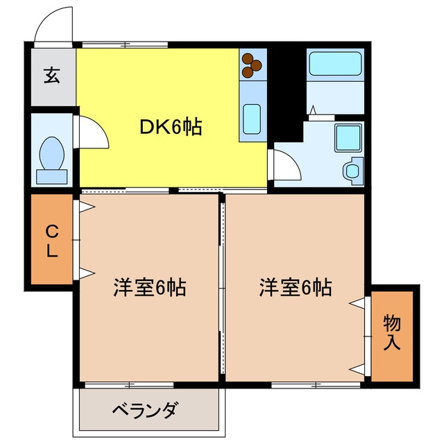 間取り図 大和ビル　（鍵屋西町）