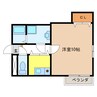 エザンス 1Kの間取り