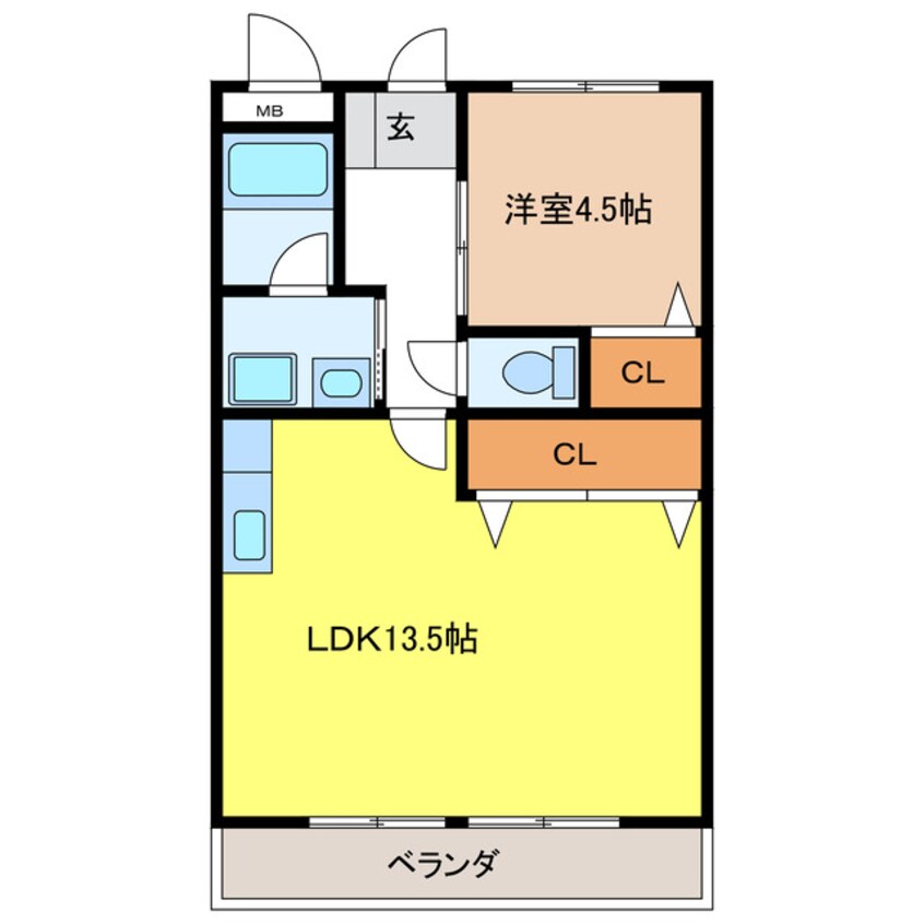 間取図 ル・シエール鏡島