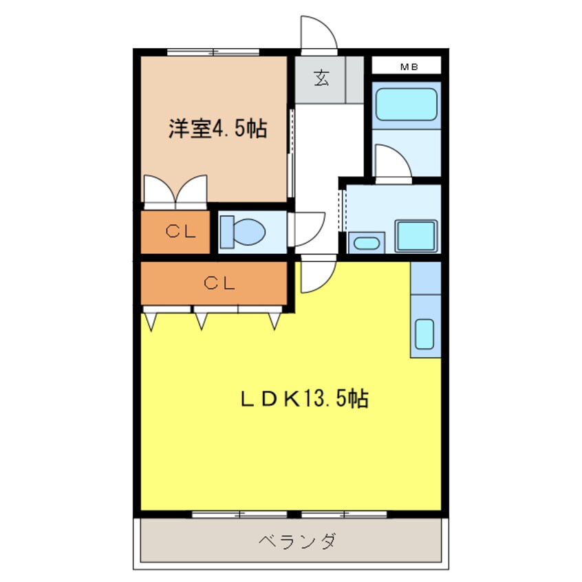 間取図 ル・シエール鏡島